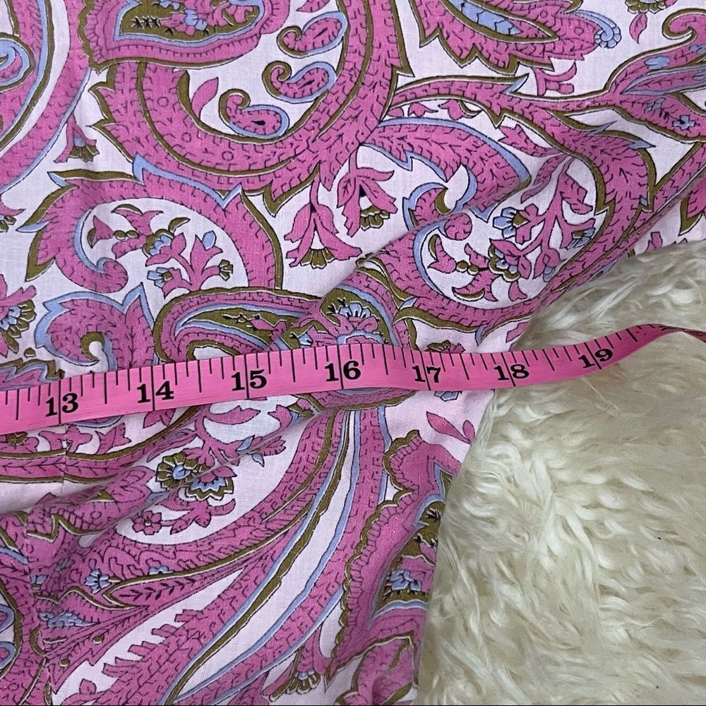 Vintage 60’s Pink Paisley Culottes Romper S - Picture 6 of 10